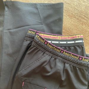 Heartsoul black scrub pants Large